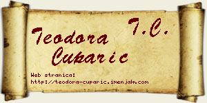 Teodora Cuparić vizit kartica